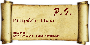 Pilipár Ilona névjegykártya